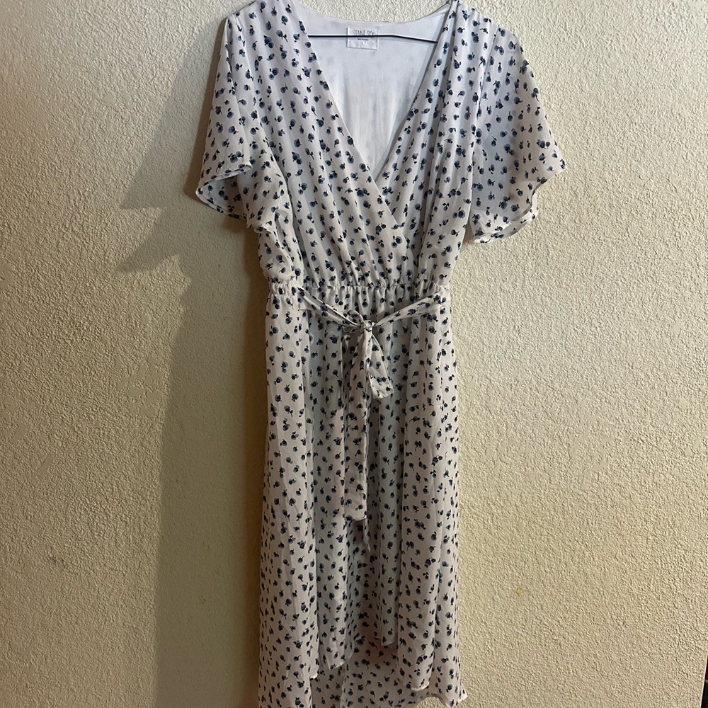Sienna Sky High Low Dress - White and Black